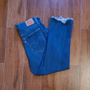 Levi's Blue Cropped Ankle Jeans